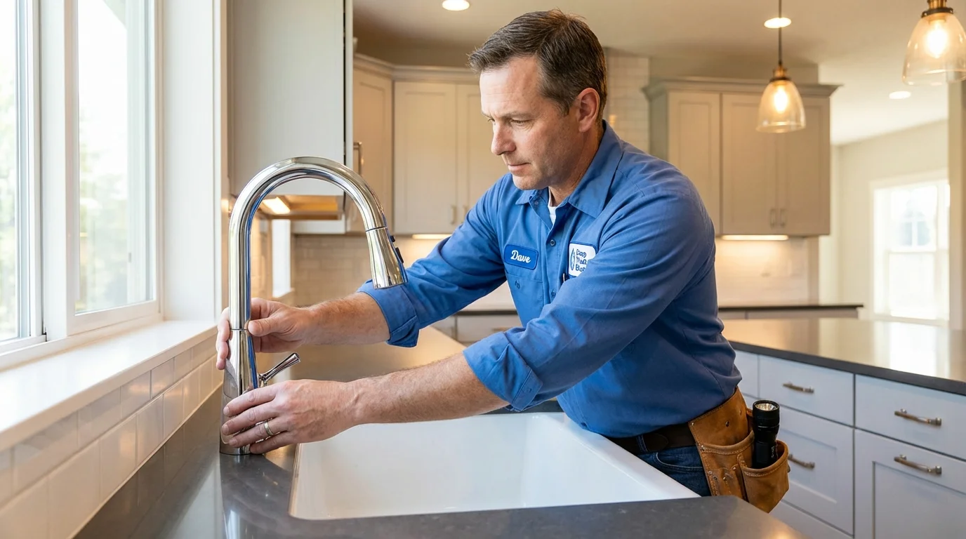 Kitchen faucet installation by Johns Plumbing LLC in Tappan